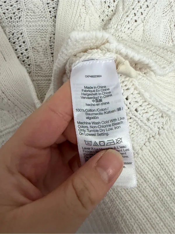 Madewell Open Cable-Stitch Cardigan Sweater Ivory XS - Image 6