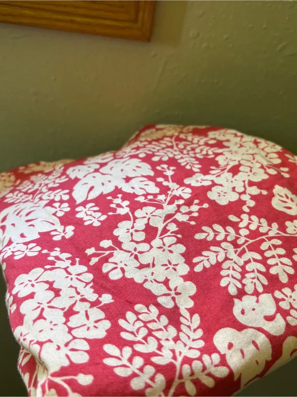 J. Crew Red and White Floral Halter Midi Dress 100% cotton y2k - Image 2