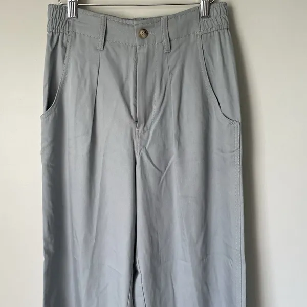 Madewell The Neale Straight-Leg Pant in Drapeweave Overcast Blue Women's Size 6 - Image 3