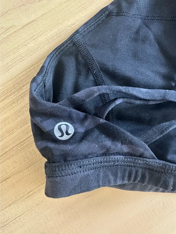 Lululemon Full Freedom Bra Sequoia Camo Print Deep Coal Black 4 - Image 3