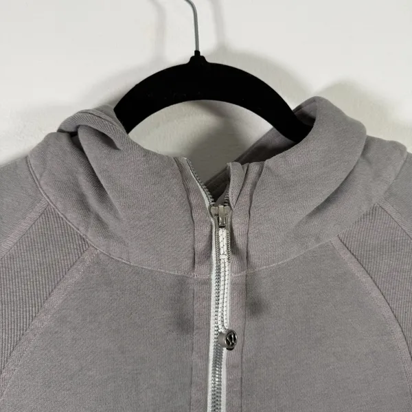 Lululemon Scuba Oversized Full Zip Hoodie Grey Yoga Gym Travel‎ Womens M/L - Image 4