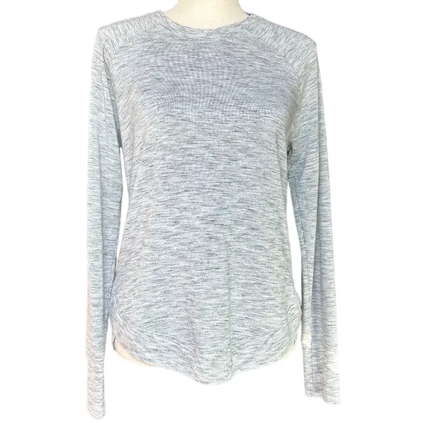 Athleta Mindset Sweatshirt Sweater Top Marl Grey Heather‎ Sz S - Image 4