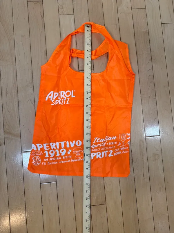 Aperol Spritz Packable Tote Bag NWOT Orange - Image 4