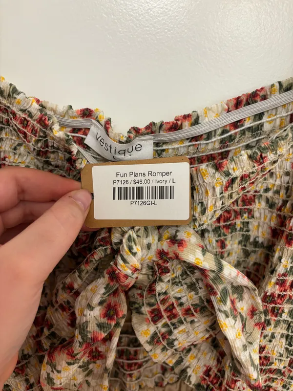 Vestique Romper Floral Strapless  - Image 3
