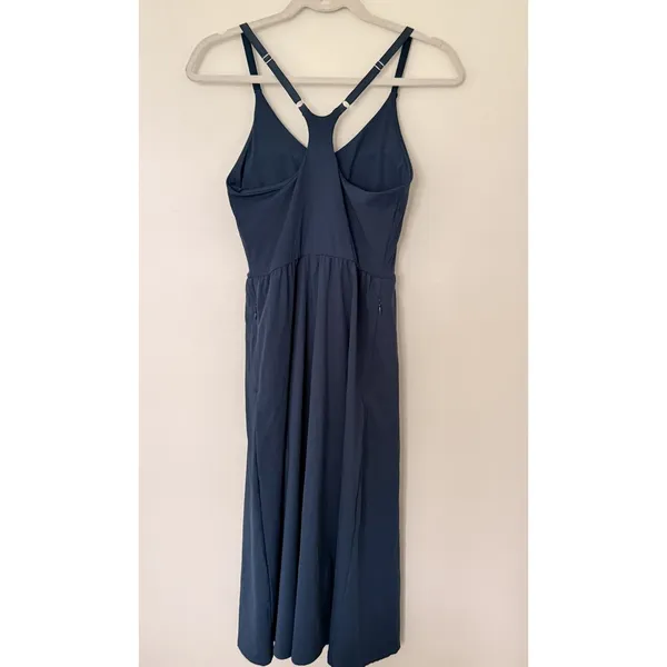Slate Blue Built-In Shorts Athletic Workout Tennis Exercise Dress Slit - No Sz - Image 2