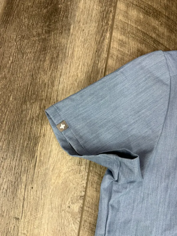 Figs Dusty Blue Catarina Scrub Top - Image 6