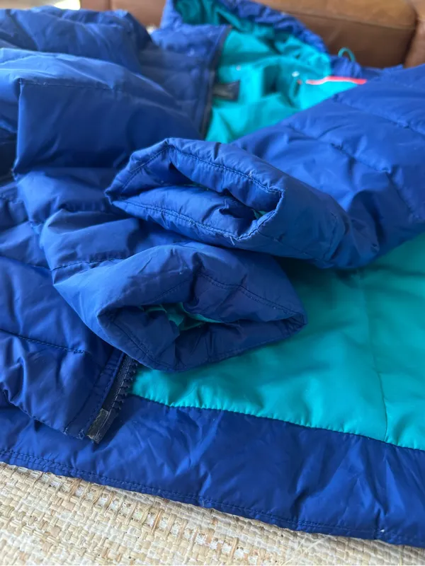 American Eagle 2012 Puffer Jacket Coat Large Blue Down Filler Zip Trendy Hooded - Image 8