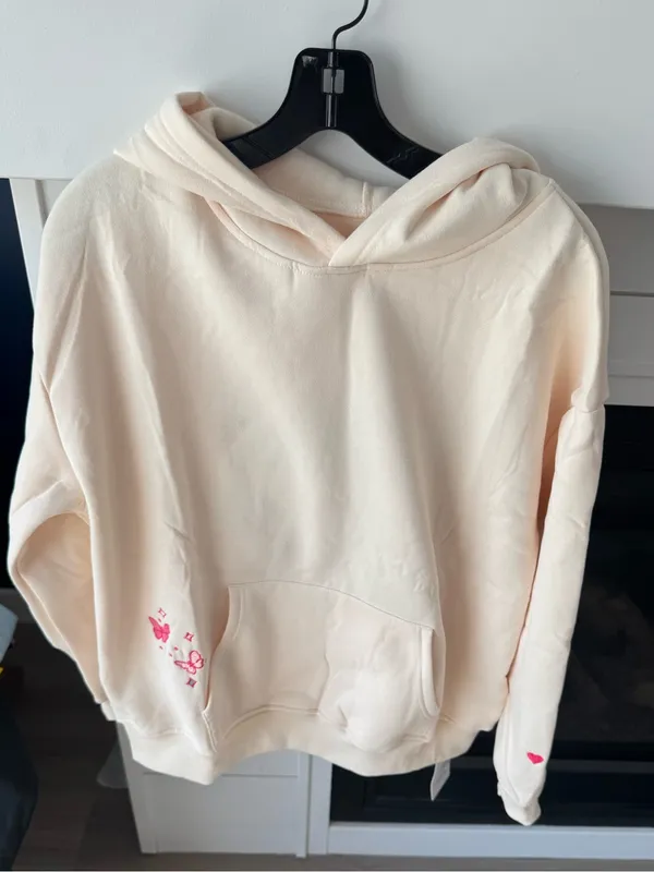 Y2K Floral You're Exactly Where You're Supposed To Be Letter Embroidered Hoodie - Image 3