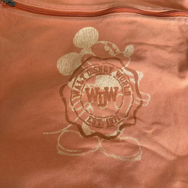 Disney parks, Walt Disney World‎ Orange Drawstring Backpack with Disney Logo - Image 4