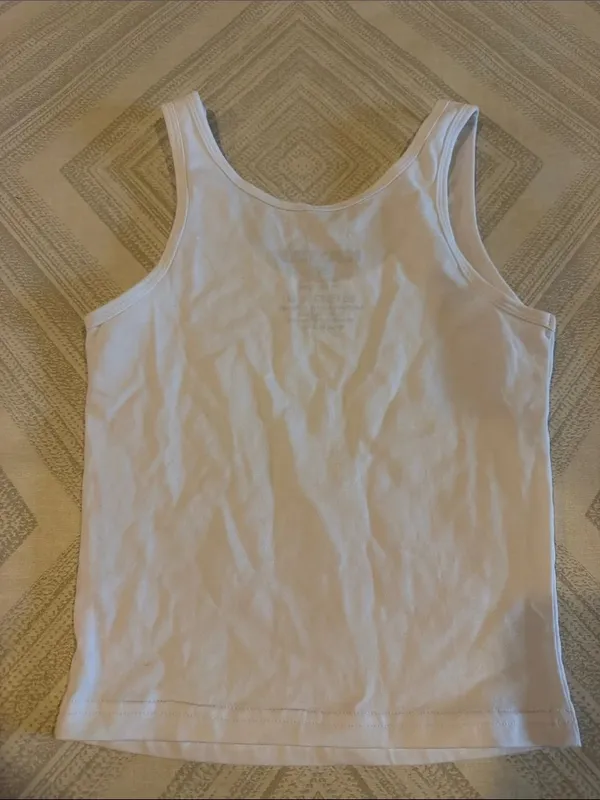 Katie J NYC White Scoop Neck Tank Top Junior XS Sleeveless Basic Casual - Image 5
