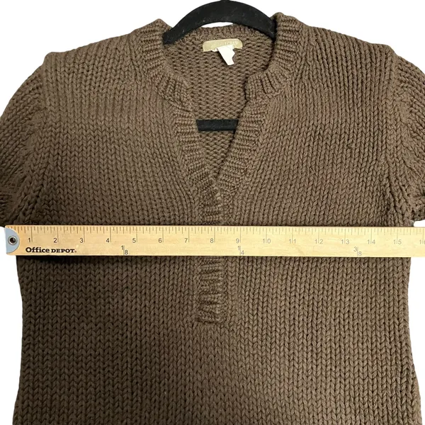 J.Crew Y2K Women's Heavyweight Knit Brown Sweater Size Small - Image 5