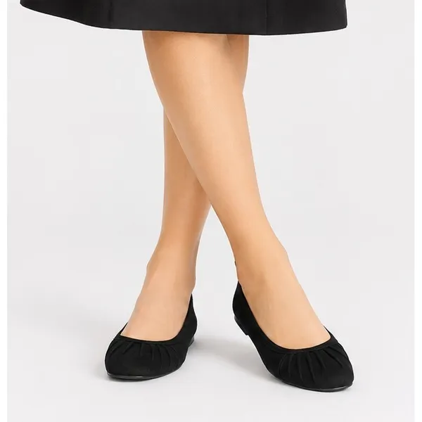 Journee Womens Flats Size 7.5 Black Tannya Slip-On Round Toe Ballet Dress Shoes - Image 2