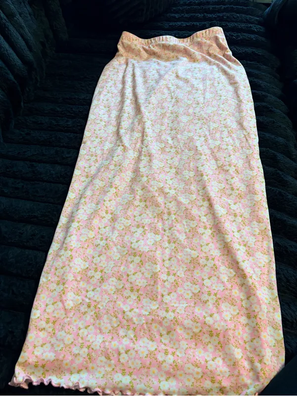 Forever 21 Light Pink Floral Maxi Skirt - Image 4