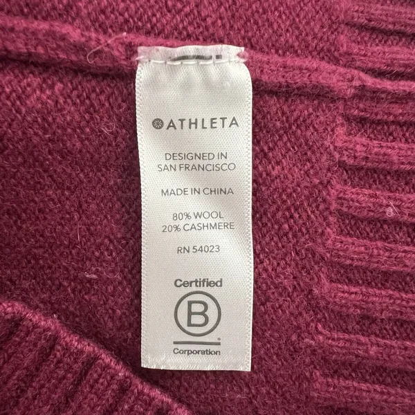 Athleta‎ Womens Sweater XXS Wool Cashmere Blend Oversized - Image 4