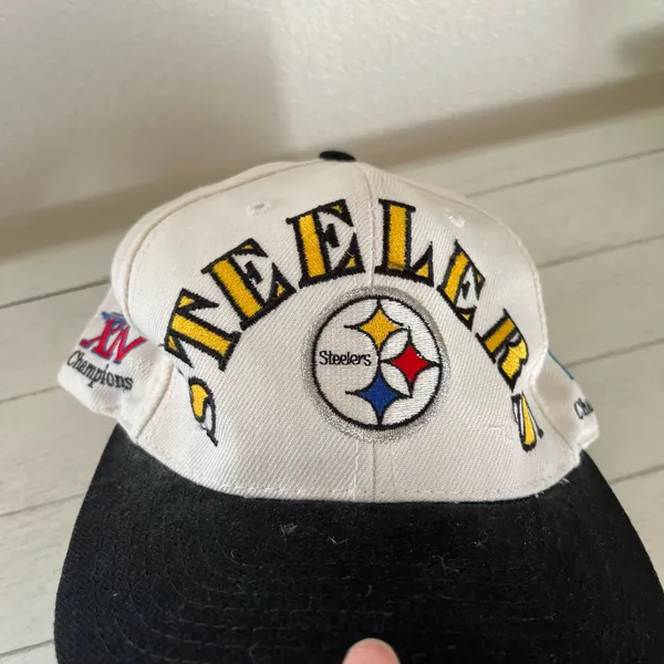 Vintage Pittsburgh Steelers NFL 4 Time Superbowl Champions Hat Snapback Annco 1990s - Image 3