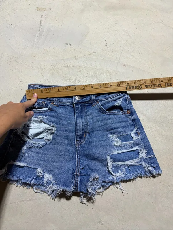 American Eagle Distressed mom Denim Shorts 0 - Image 2