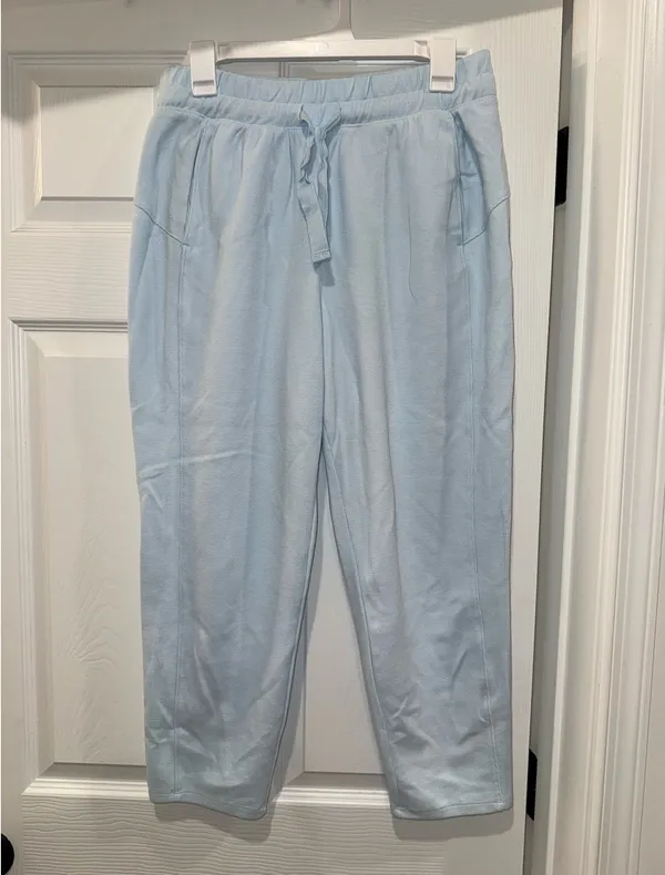 Like Aerie Cozy lounge rib barrel pants size M pastel blue - Image 3