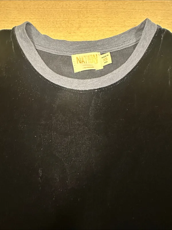Nation LTD Velour Short-Sleeve Ringer Tee Sz XS - Image 2