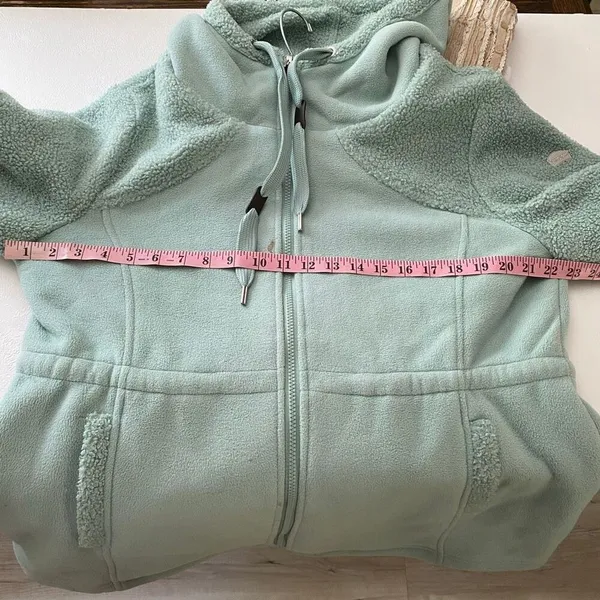 Koolaburra by UGG Sherpa Fleece Zip Hoodie Jacket Large Mint Green - Image 5