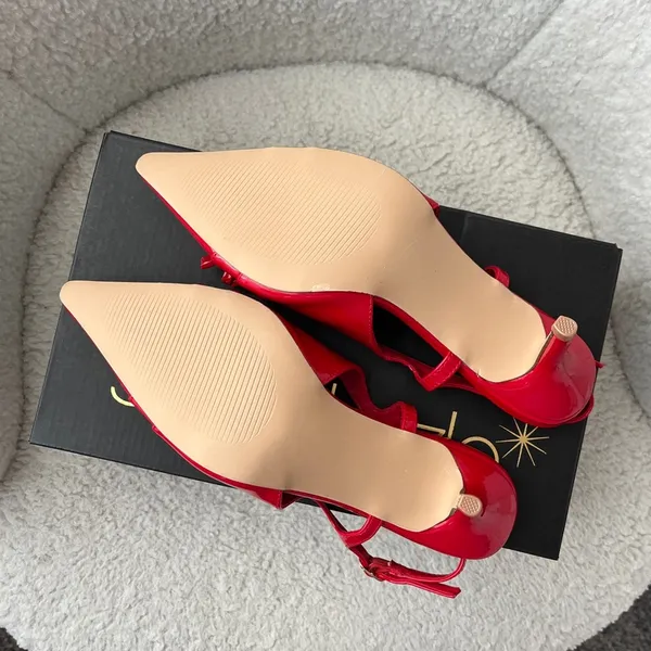 NWT Shoe Dazzle Salsa Red Florentina Slingback Pump (USW8.5) - Image 7