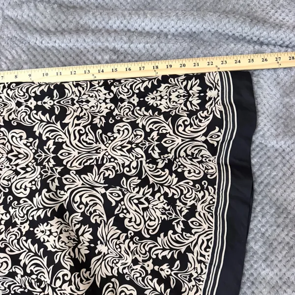 Robbie Bee Skirt 22W Plus Size Black Beige Damask Church Modest 100% Cotton Knee - Image 7