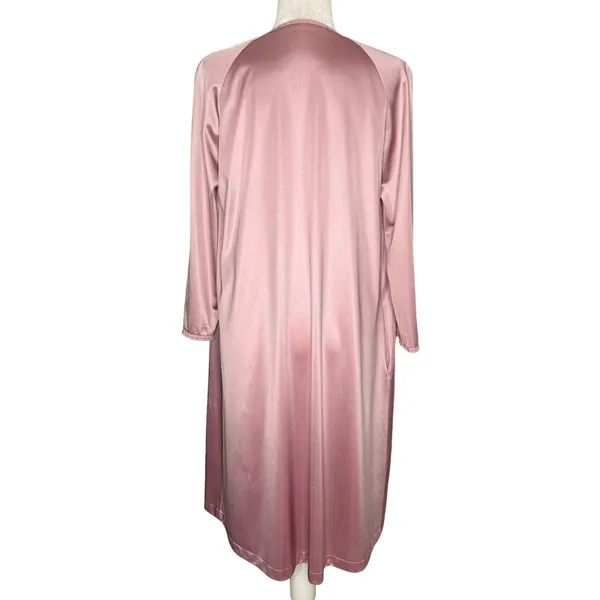 Vanity Fair Small 2 Pc Set Gown Duster Robe Vintage Made In USA Tricot Nylon‎ - Image 6