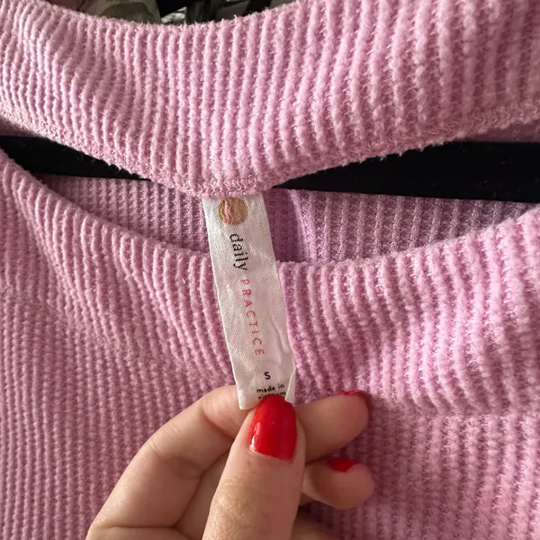 Daily Practice by Anthropologie Big Sky Boatneck Pullover Pink Size Small - Image 3