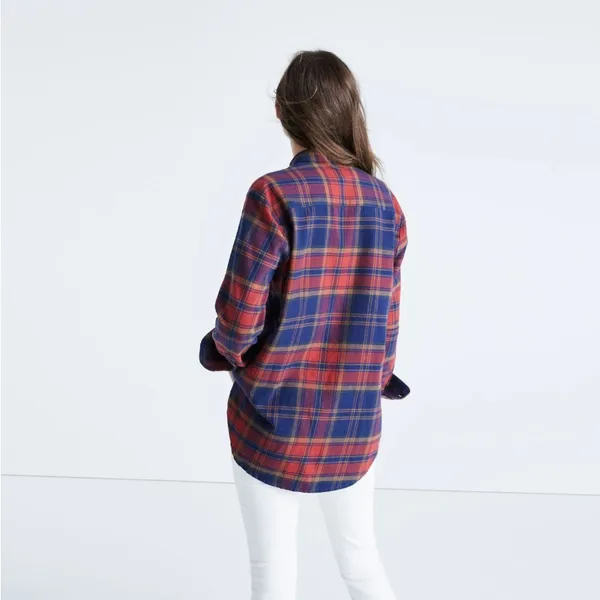 Madewell Flannel Oversized Ex-Boyfriend Shirt in Lewis Plaid - Image 2