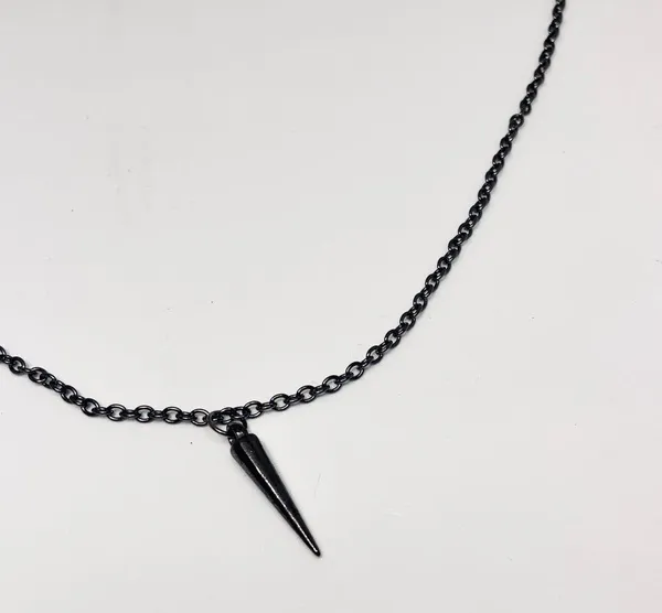 Spike Gunmetal Necklace Punk Goth Egirl New - Image 7