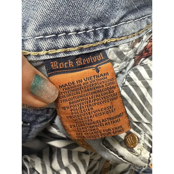 ROCK REVIVAL Women's Low-Rise Distressed Abrienda Skinny‎ Jeans - Size 26 - Image 8