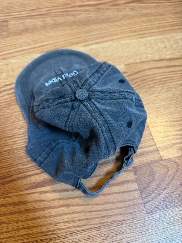 Good Vibes Baseball Hat Blue - Image 3