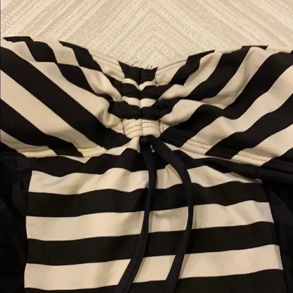 Ella Moss Ivory/Black Strpless Stripe Bathing Suit - Image 3