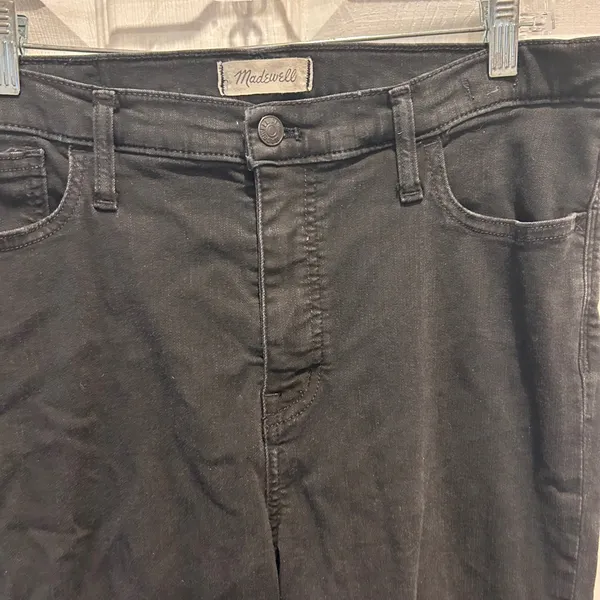 Madewell Roadtripper‎ Faded Black Skinny Jeans Women Size 32 Grunge Whimsigoth - Image 5