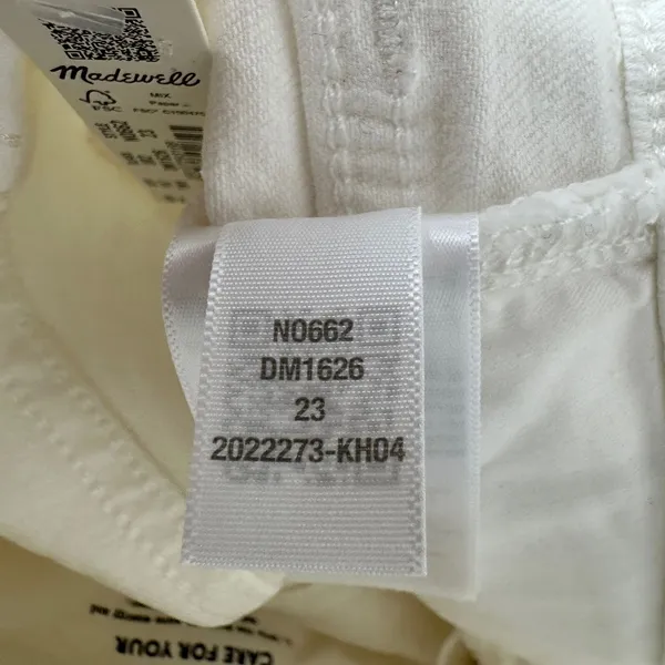 Madewell The Perfect Vintage Jean Tile White High Rise Classic Mom US 23 NWT - Image 13