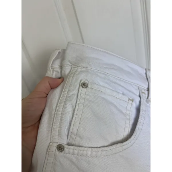 NWT Flawed Free People We the Free White Denim Good Luck Mid Rise Shorts 31 - Image 8