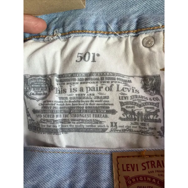 Levi's Levi Strauss 501 Shorts High Rise Tattered Distressed 32 womens large NWT - Image 14