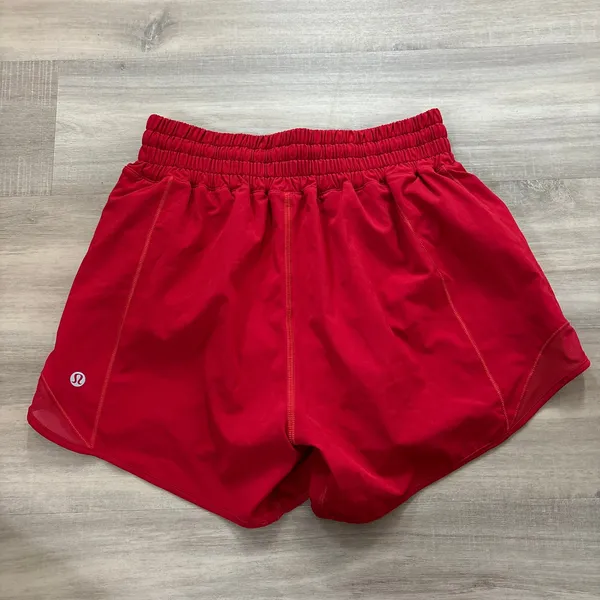Lululemon Hotty Hot Short High-Rise Long 4" Dark Red Women Size 4 - Image 3