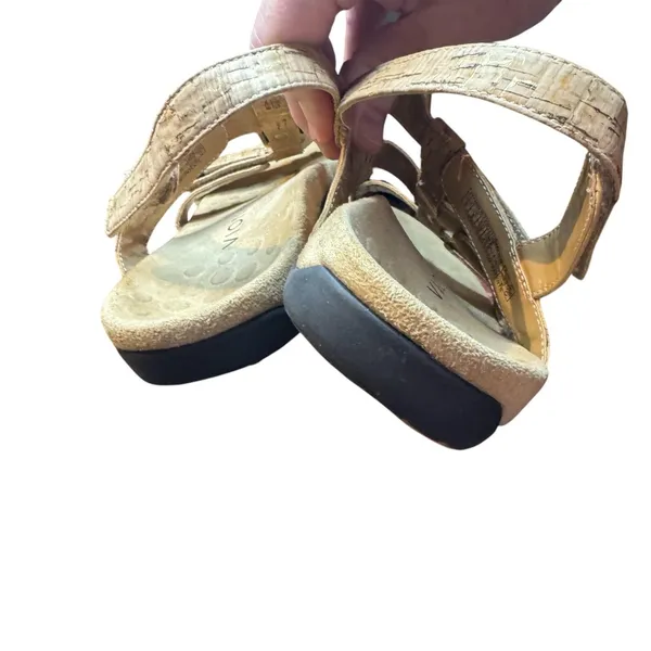 Vionic Amber Shoes Womens Size 8 Beige Cork Strappy Sandals Comfort Walking - Image 7