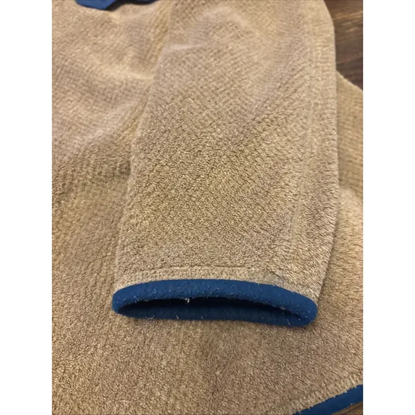 PATAGONIA Re-Tool Women's Large Snap T Fleece‎ Soft Pullover Brown/Navy~EUC - Image 7
