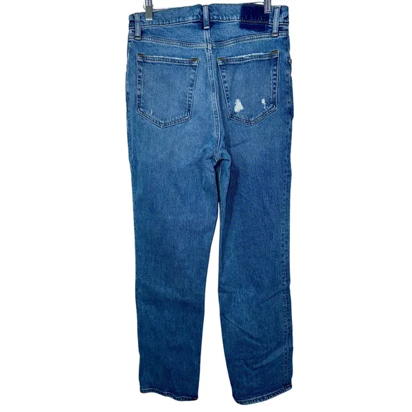 Abercrombie & Fitch The ’90s Straight Ultra High Rise Blue Denim Jeans Size 29 8 - Image 2