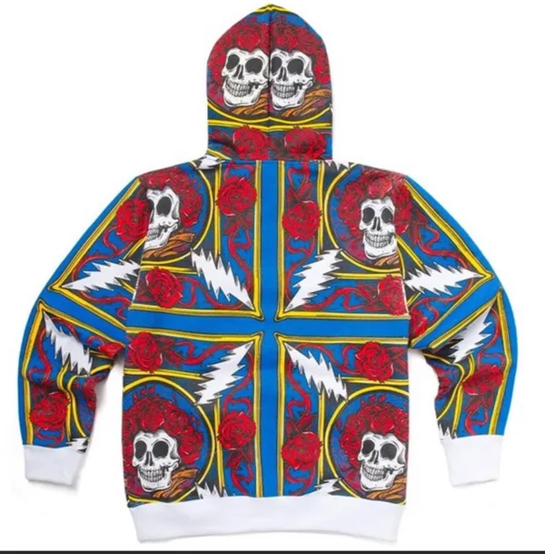🆕 NWT CTM X Grateful Dead Border Bandana Hoodie | Multicolor - Image 5