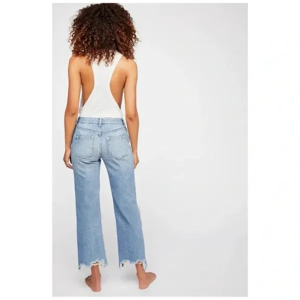 Free People Maggie Mid Rise Straight Leg Jeans in Aged To Perfection Size 27 - Image 2