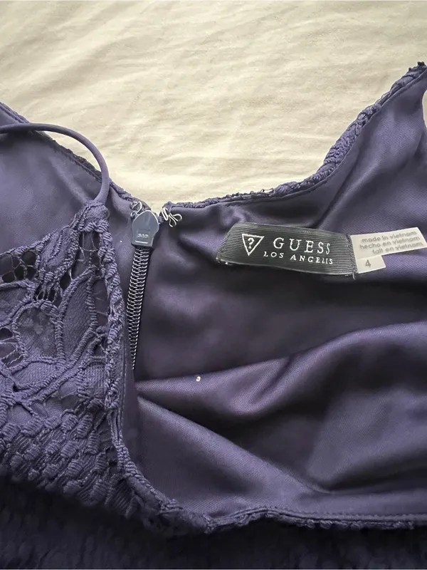 GUESS Navy Blue Lace Dress - Image 3
