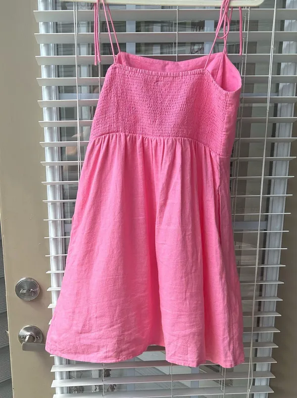 Old Navy Light pink linen dress - Image 5