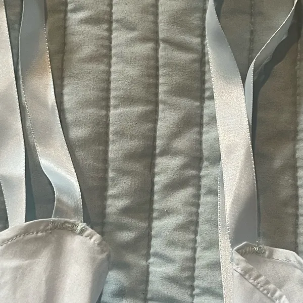 Handmade Embroidered Cotton Camisole Top | Light Blue Satin Ribbon Straps - Image 6