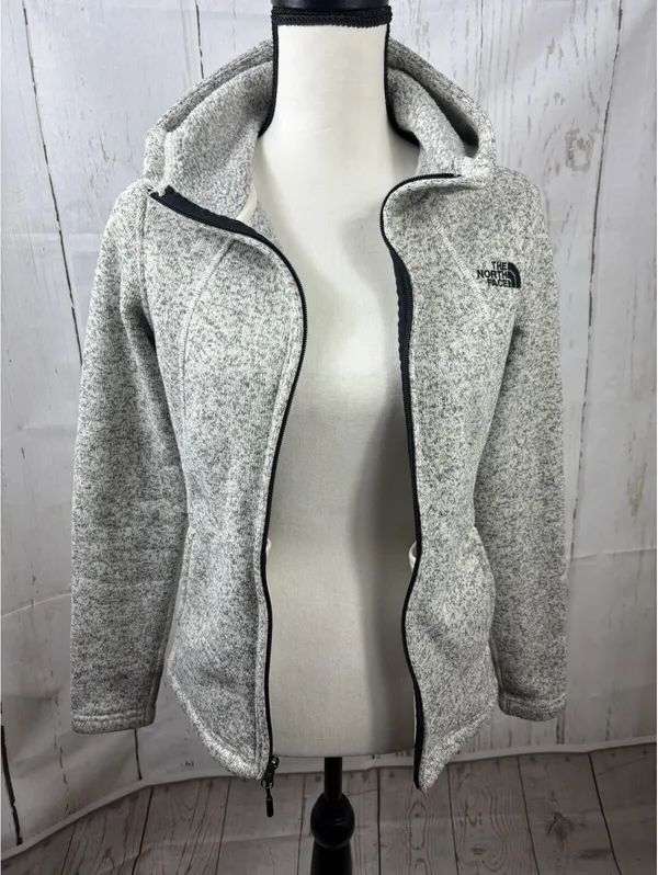 The North Face Crescent Full Zip Hoodie Women's XS Gray Hooded Pockets Outdoor - Image 7