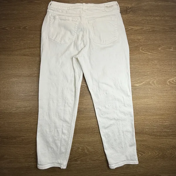 Hollister Ultra High Rise Mom Jeans Women's 13R White Crop Ankle Stretch Coastal - Image 10