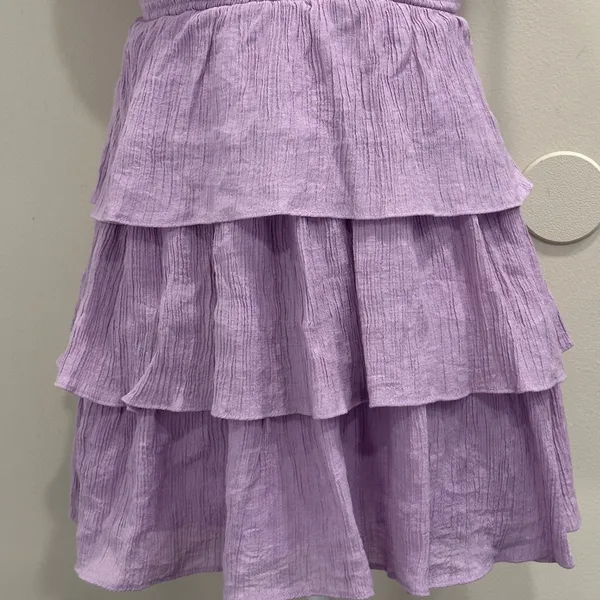 Lovers and Friends Brielle Mini‎ Dress Lavender Purple Tiered Ruffle Revolve S - Image 6