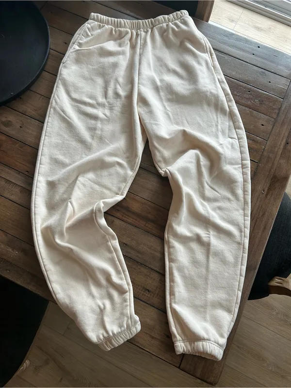 Nuuds Classic Sweatpant Jogger Bone Ivory Cotton S - Image 2