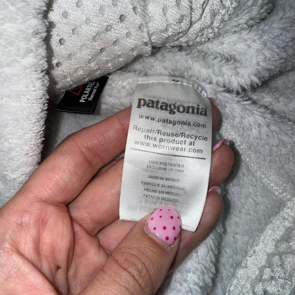 Patagonia Re-Tool Snap-T Pullover Women Small White Good Fleece Polartec 25442 - Image 4